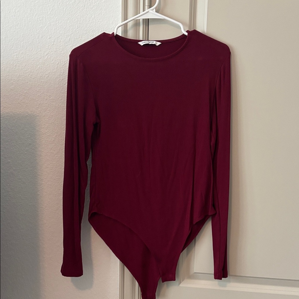 Mango Rich Burgundy Long Sleeve Top